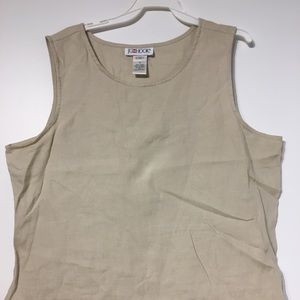 JG Hook Linen Cropped Sleeveless Top